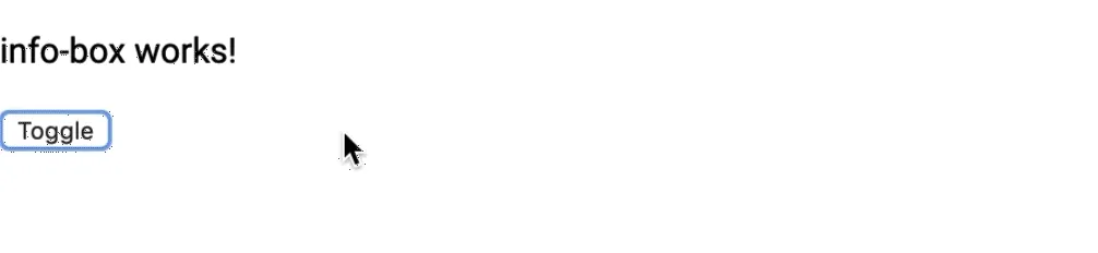 Animation der Basis Show and Hide Infobox