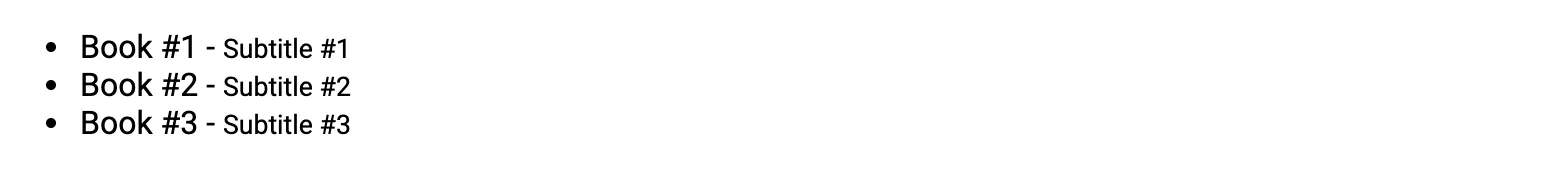 Die liste der statischen Bücher in HTML ausgeben